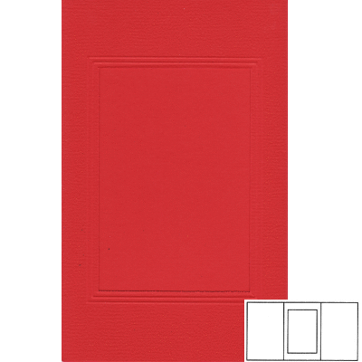Passepartout-Karte mit Kuvert - rot